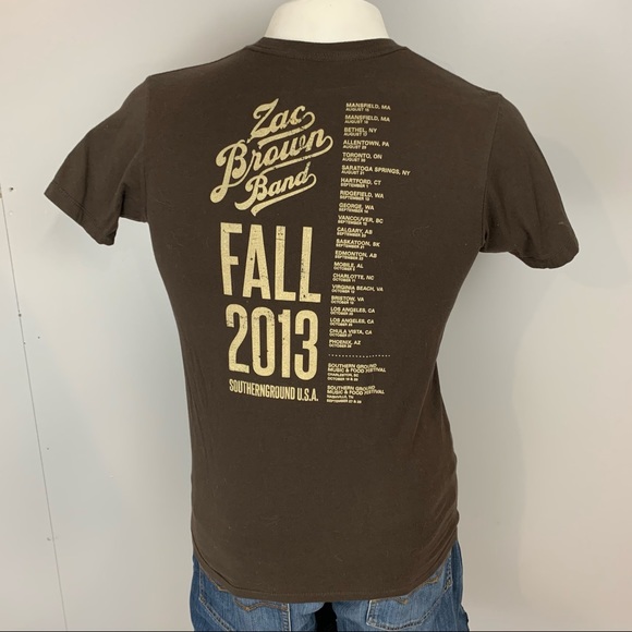 Zac Brown Band 2013 Tour Concert Band T-Shirt - Picture 4 of 6
